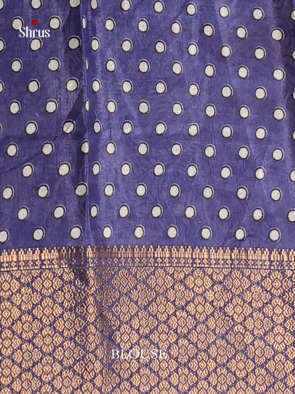 Blue - Semi Crepe Saree