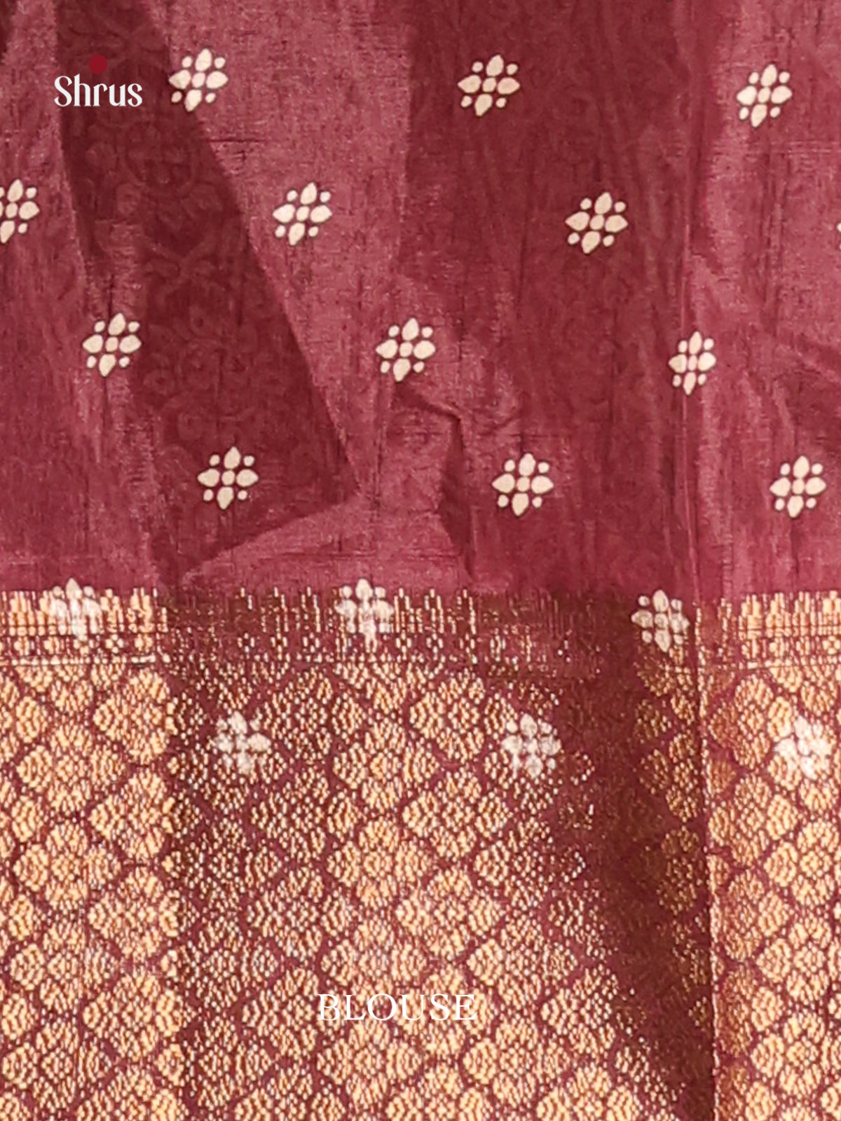 Maroon - Semi Crepe Saree - Shop on Shrus.com