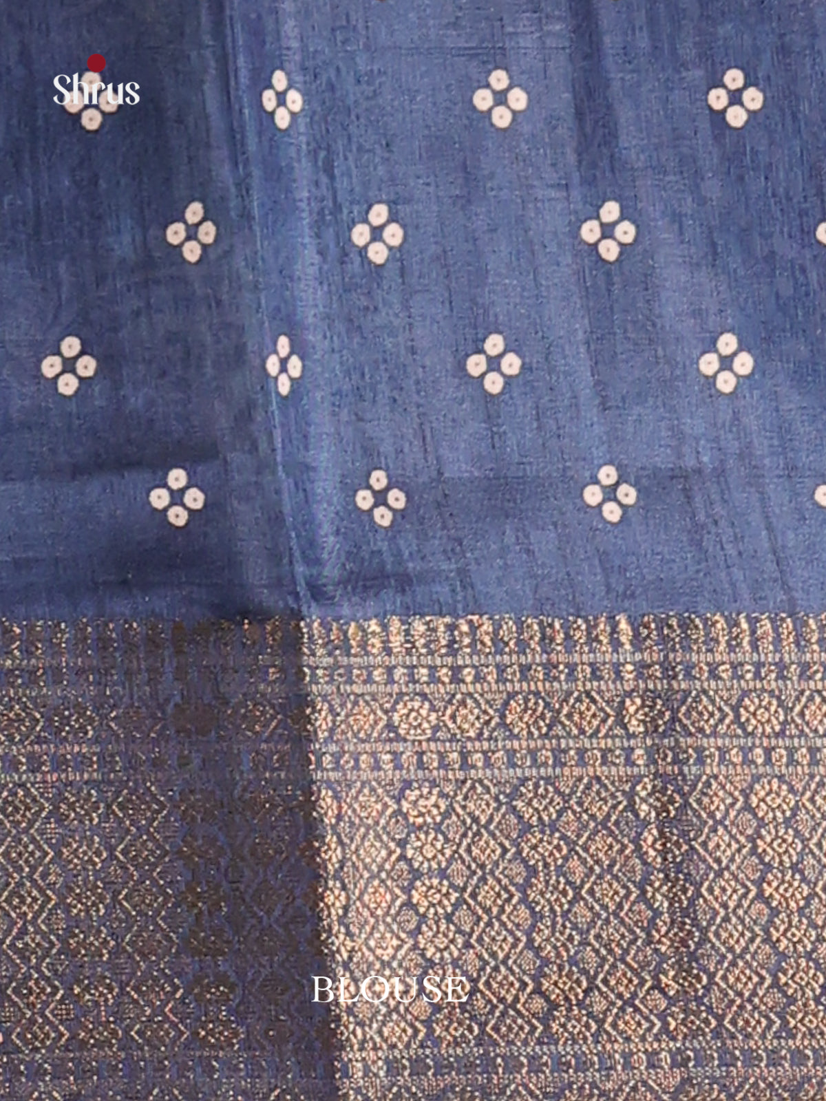 Blue- Semi Crepe Saree
