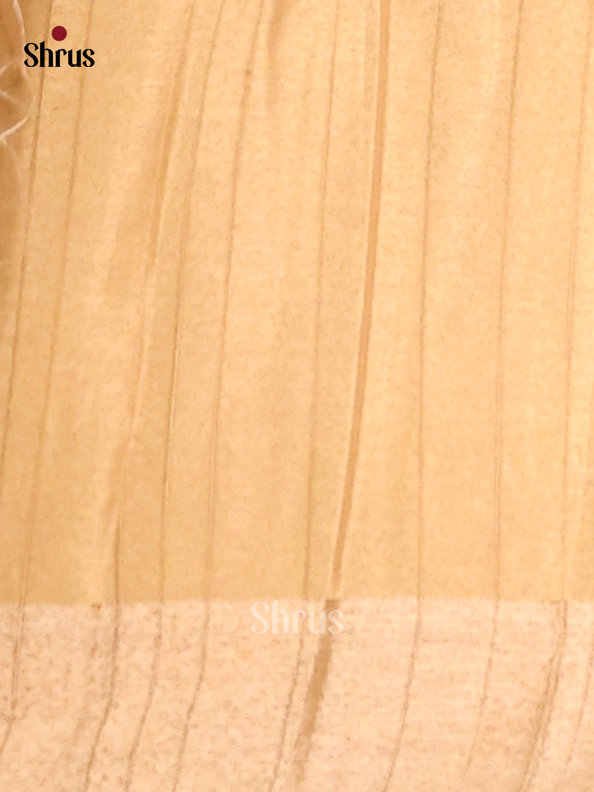 Cream & Brown - Semi matka Saree