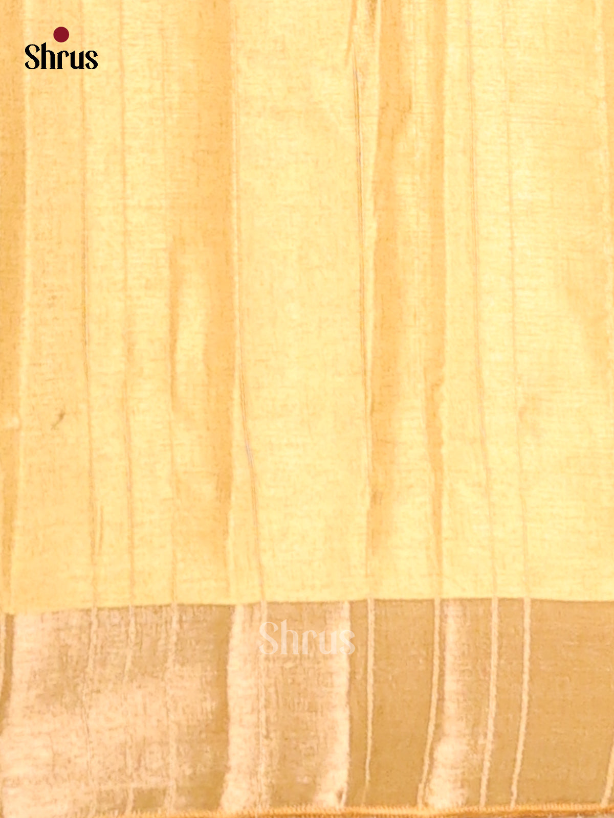 Cream & Yellow - Semi matka Saree