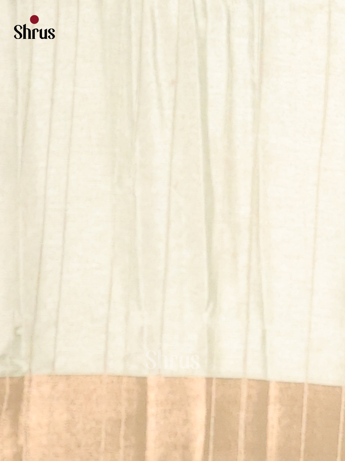 Cream & Light Blue- Semi matka Saree