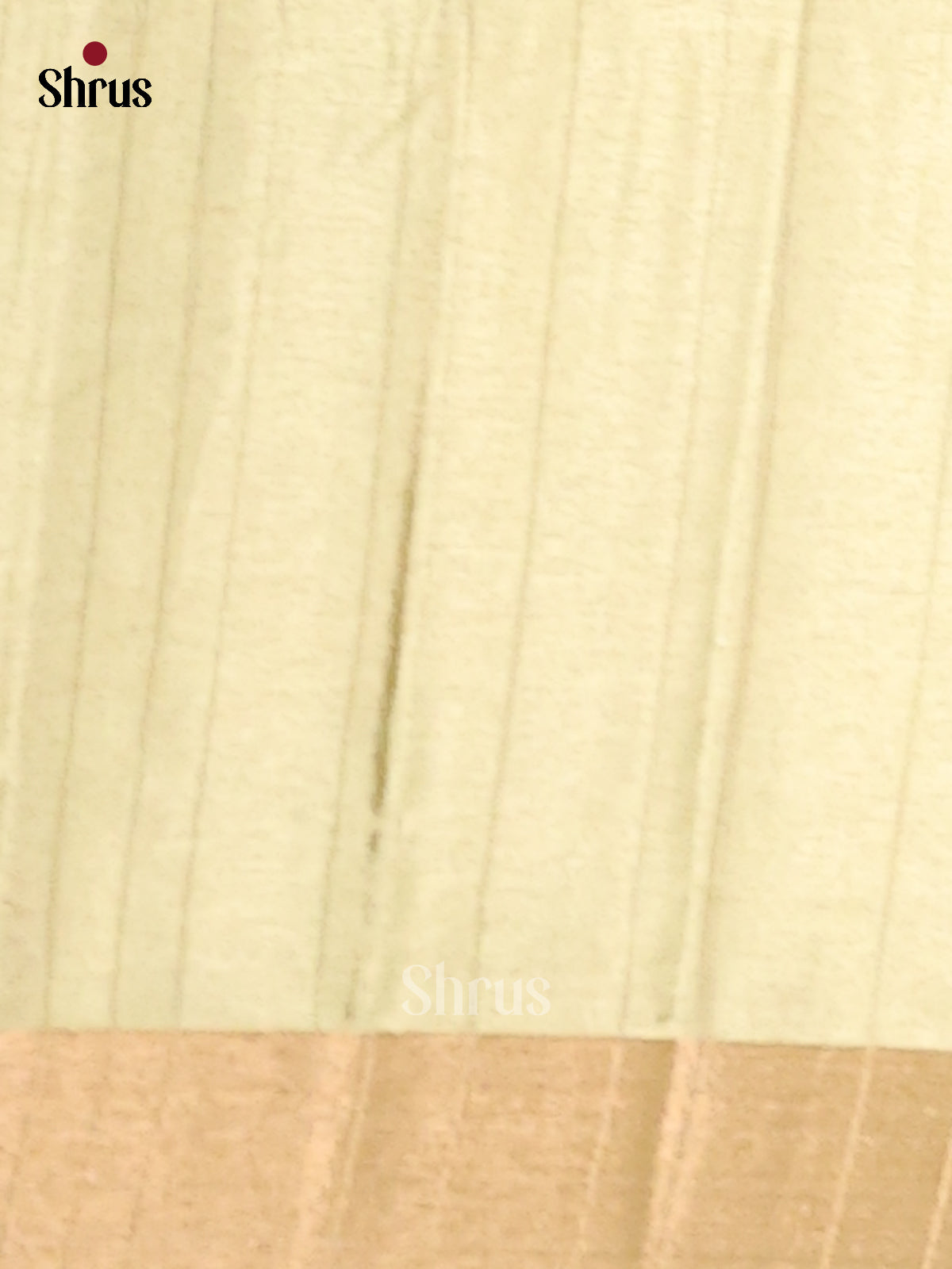 Cream & Green- Semi matka Saree