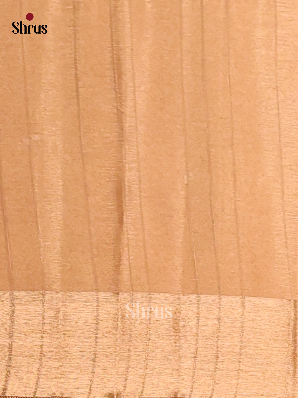 Cream & Brown - Semi matka Saree