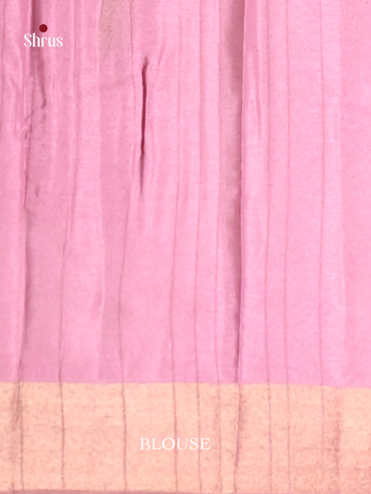 Cream & Pink - Semi matka Saree