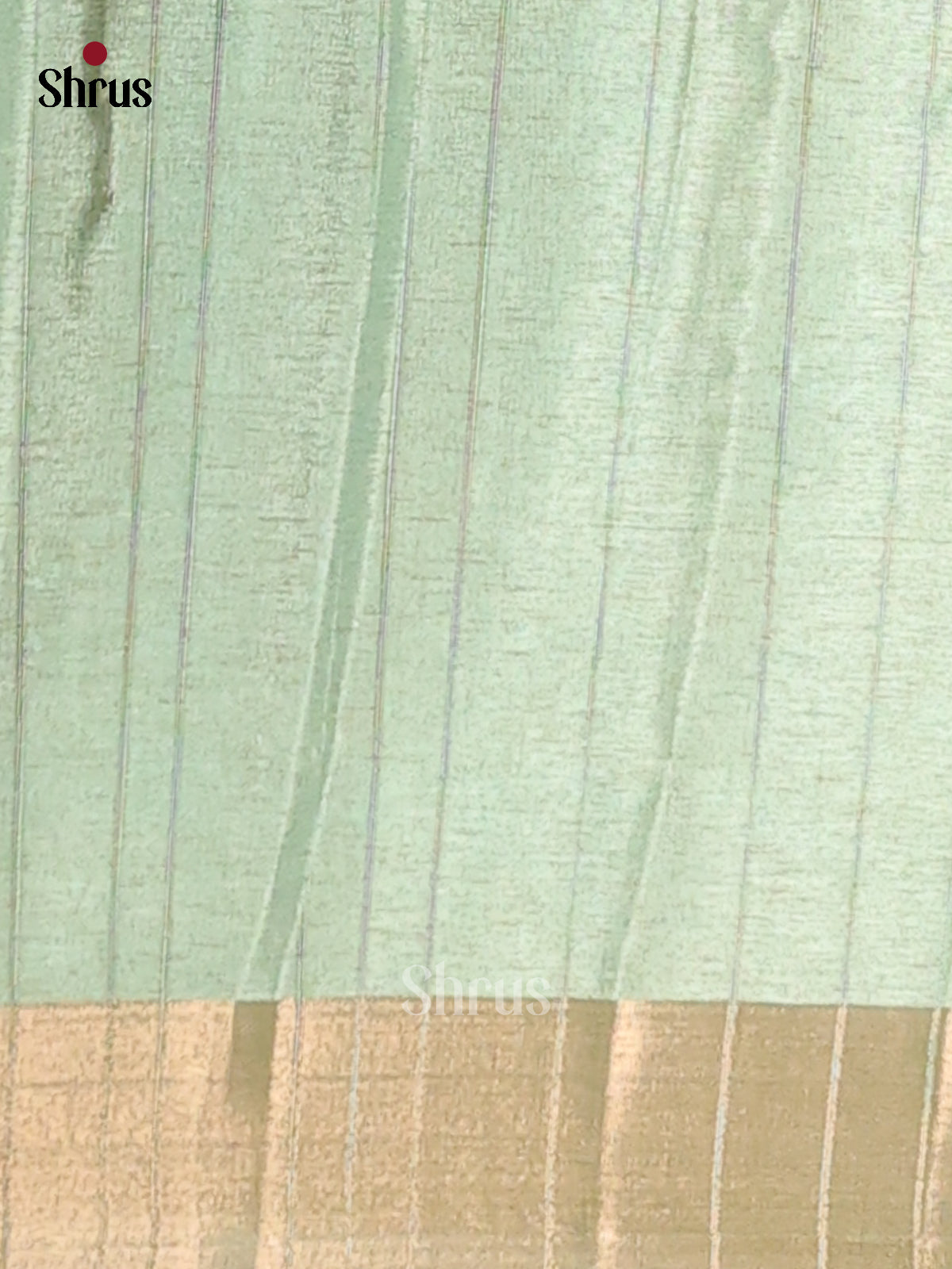 Cream & Pastel Green- Semi matka Saree