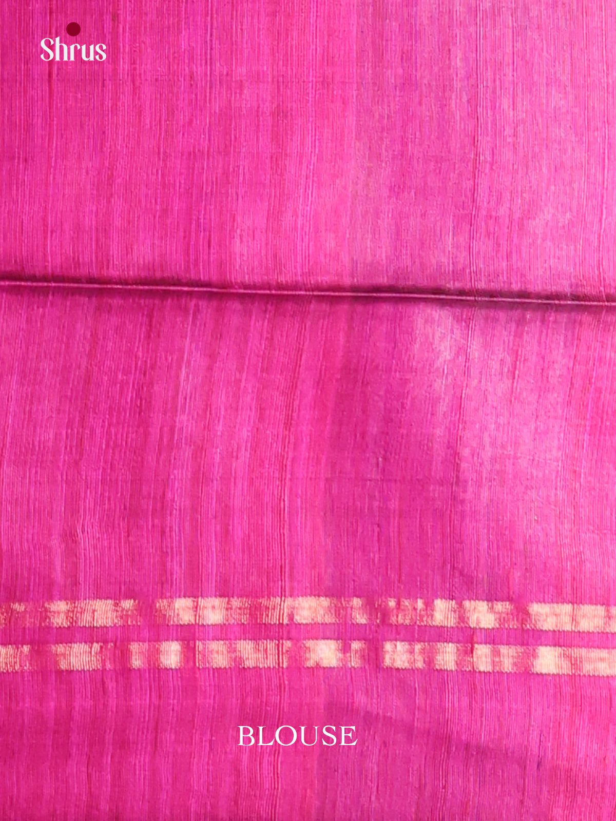 Green & Majenta Raw Silk Saree with zari stripes - Shop on Shrus.com