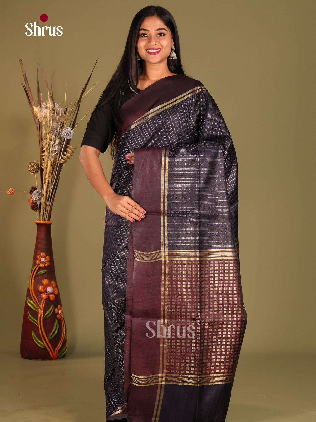 DHS10276 - Raw Silk Saree