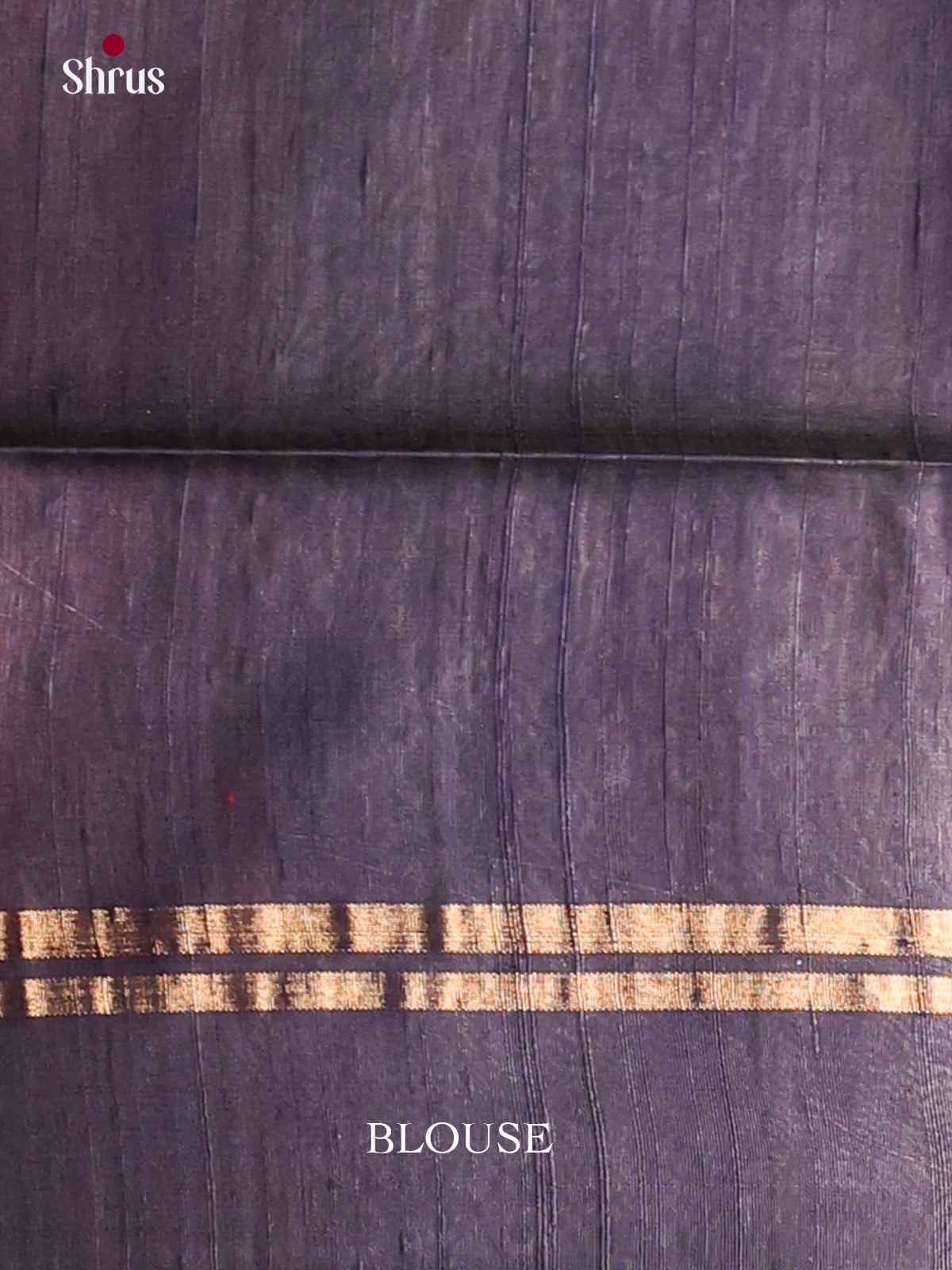 Red & Blue Raw Silk Saree with gold zari floral buttas