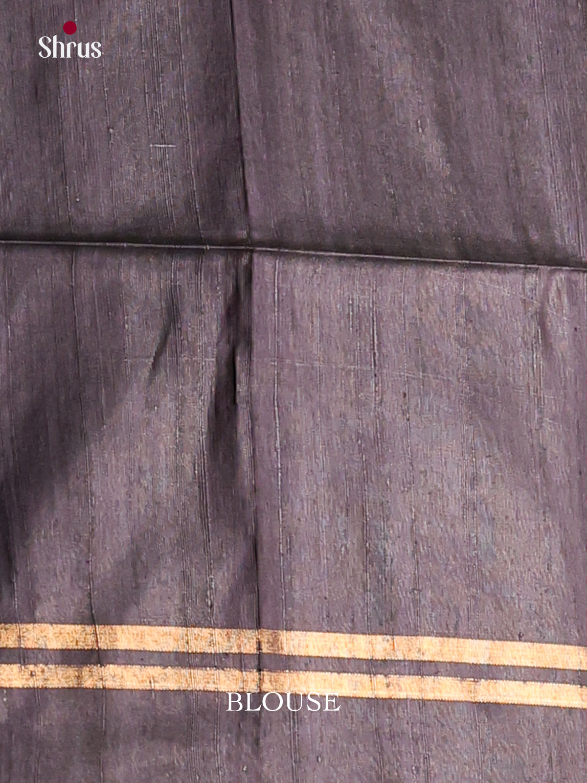 Blue and Black - Raw Silk Saree -1