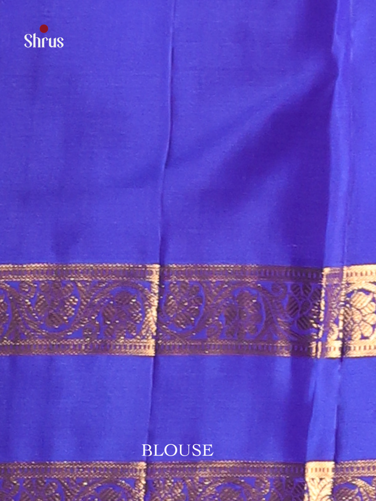 Bright Teal Green Kanchipuram Saree with Golden Floral Motifs & Blue Rettaipet zari border -2