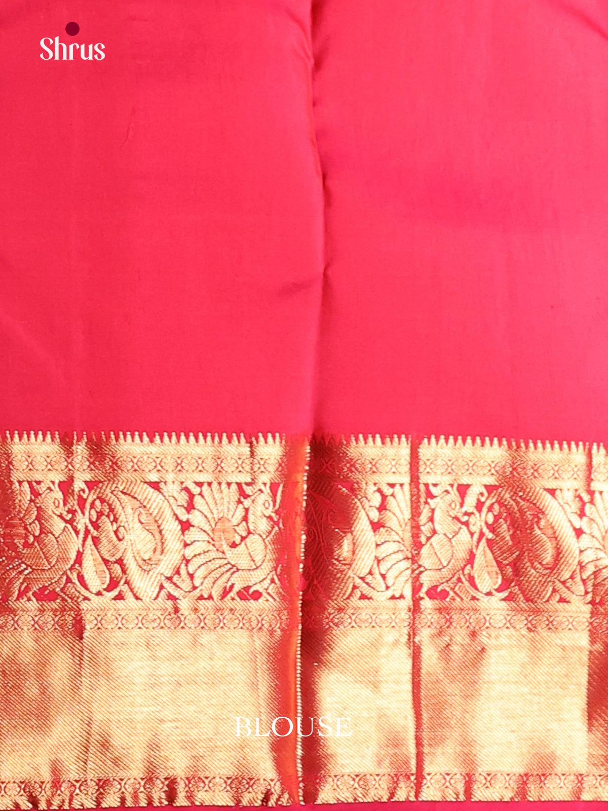 Pretty Green Kanchipuram Silk Saree with Golden Motifs & contrast Maroon zari border 2