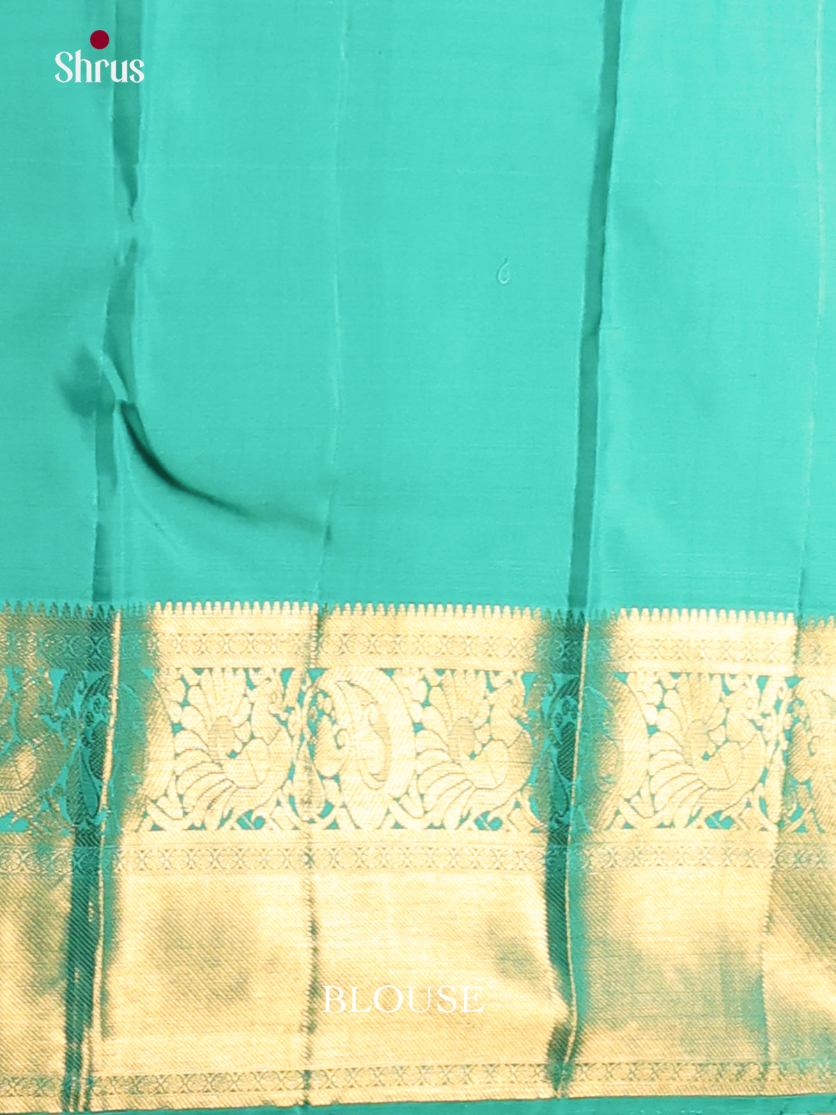 Opulent Deep Pink Kanjivaram Saree with golden floral motifs & Teal Green Pallu -2