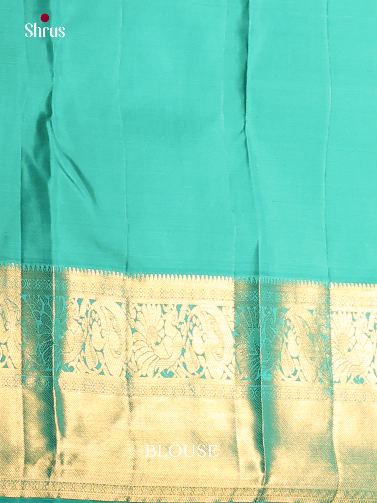 Classic Violet Kanchipuram Silk Saree with golden Motifs & Teal Zari Brocade Pallu