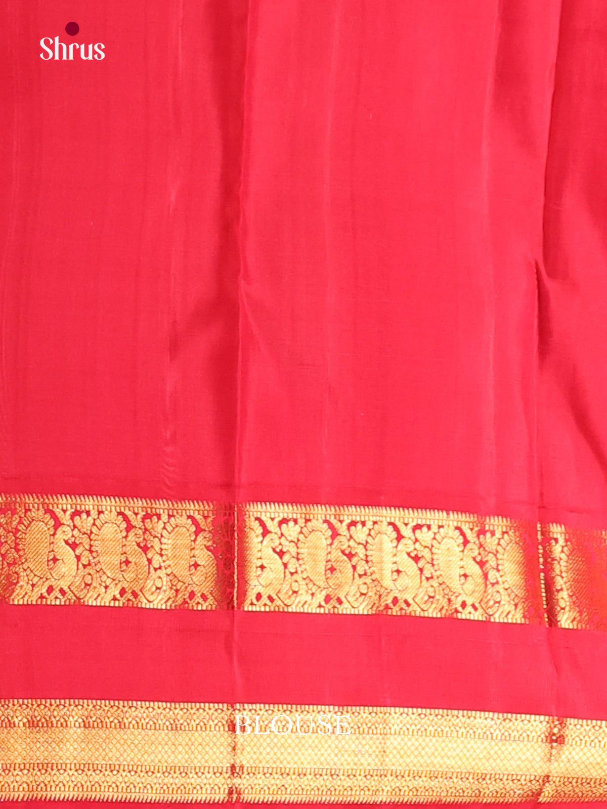 Elegant Blue Kanchipuram Saree with Zari Buttas & Red rettaipet zari border - Shop on Shrus.com
