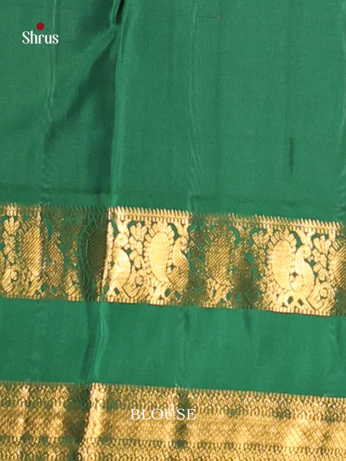 Timeless Red Kanchipuram Silk Saree with Golden Buttas & Green Rettaipet zari border 2