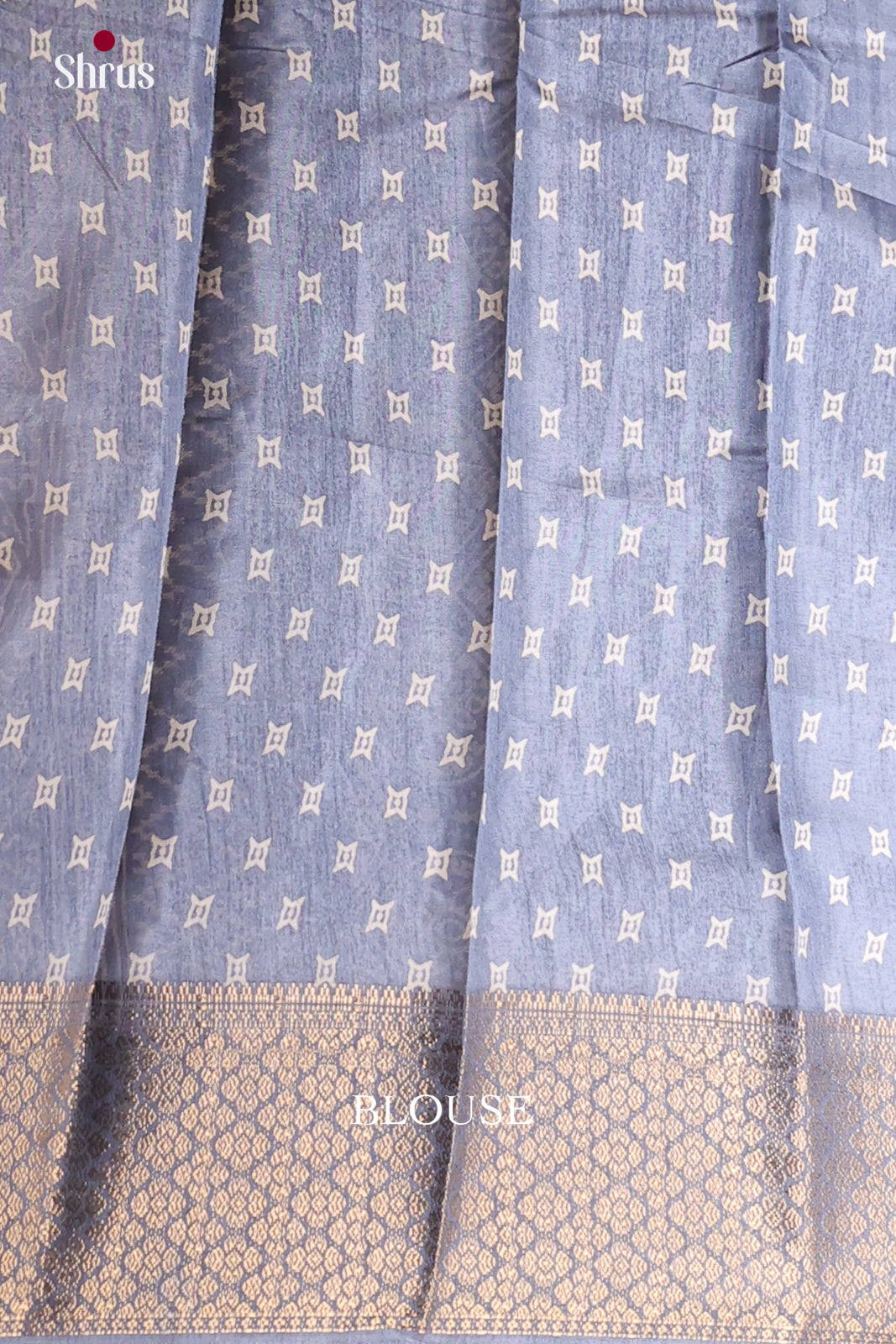 Blue - Semi Crepe Saree