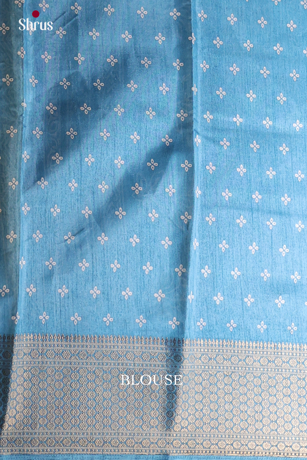 Blue - Semi Crepe Saree