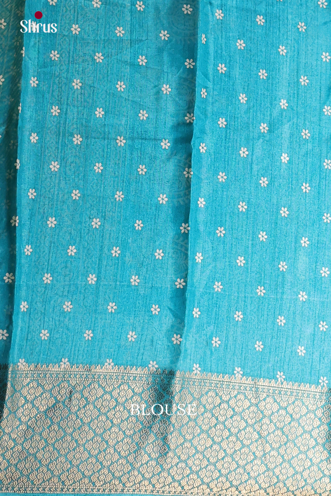Blue - Semi Crepe Saree