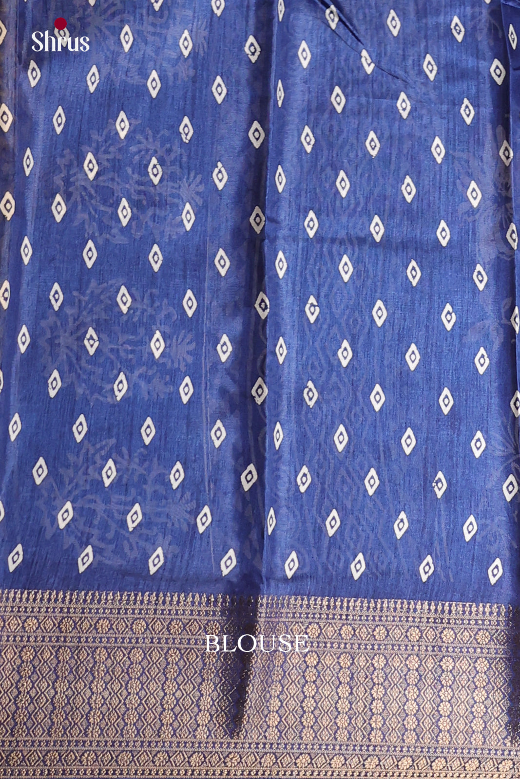 Blue - Semi Crepe Saree