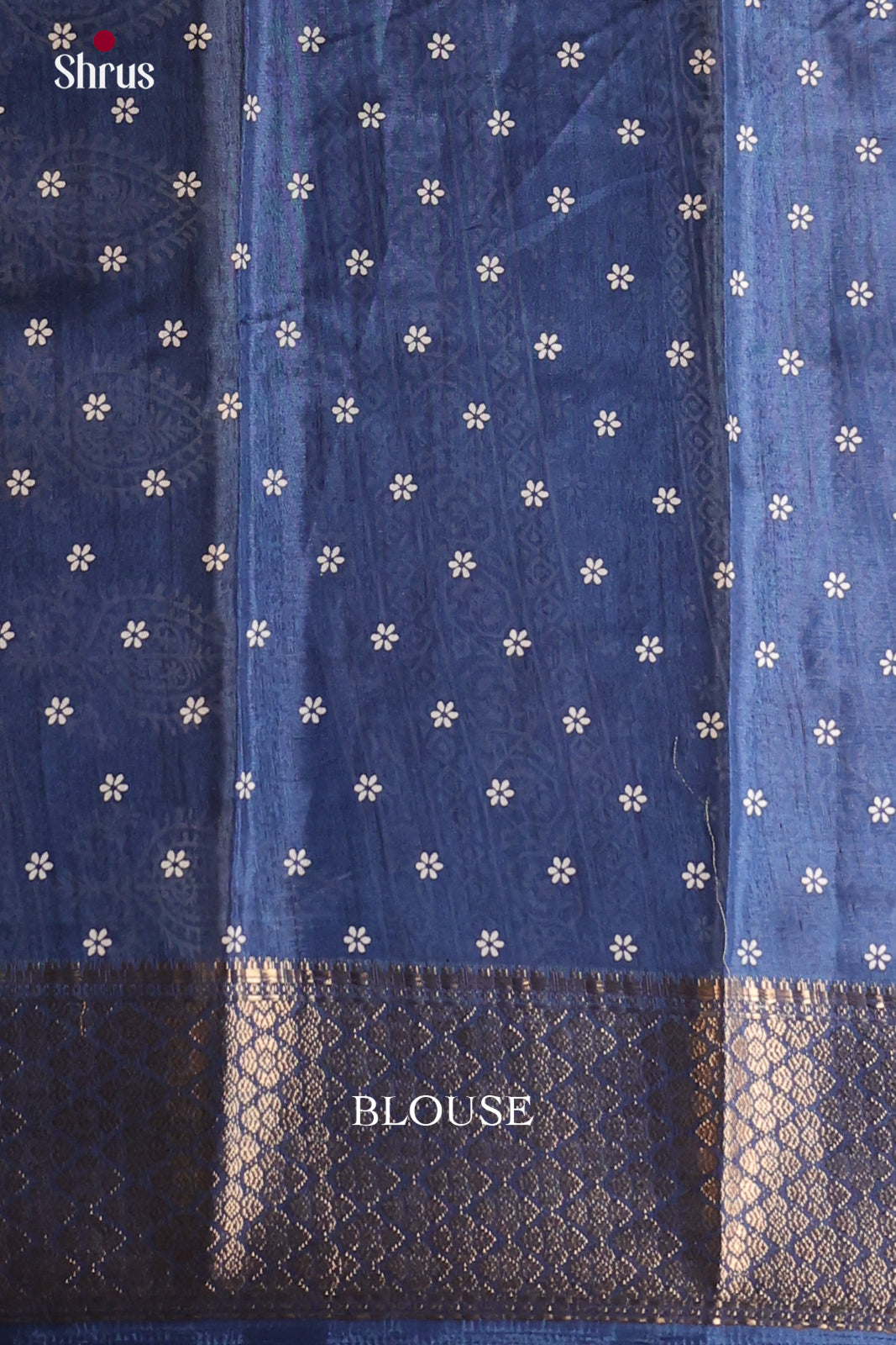 Blue- Semi Crepe Saree