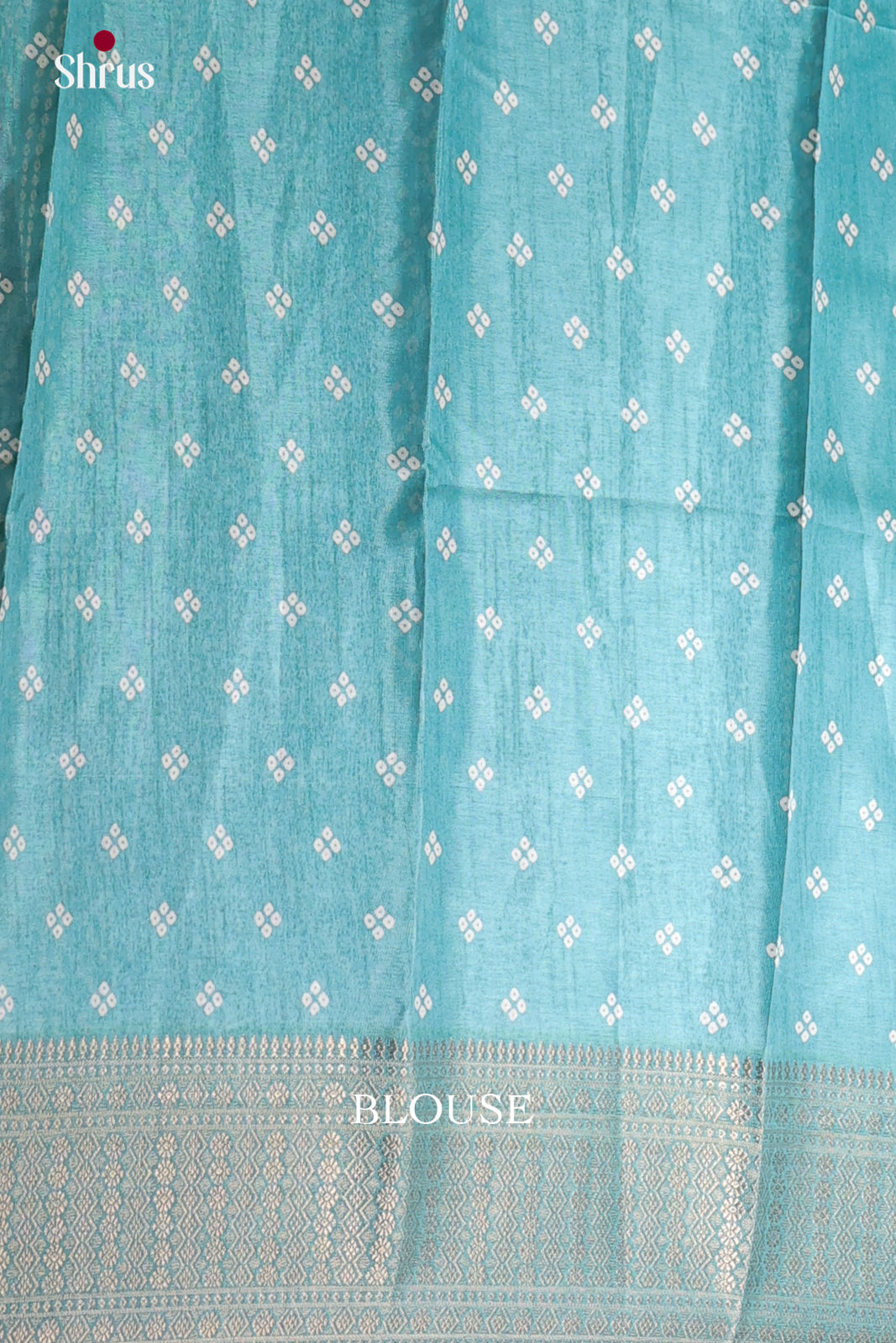 Blue - Semi Crepe Saree