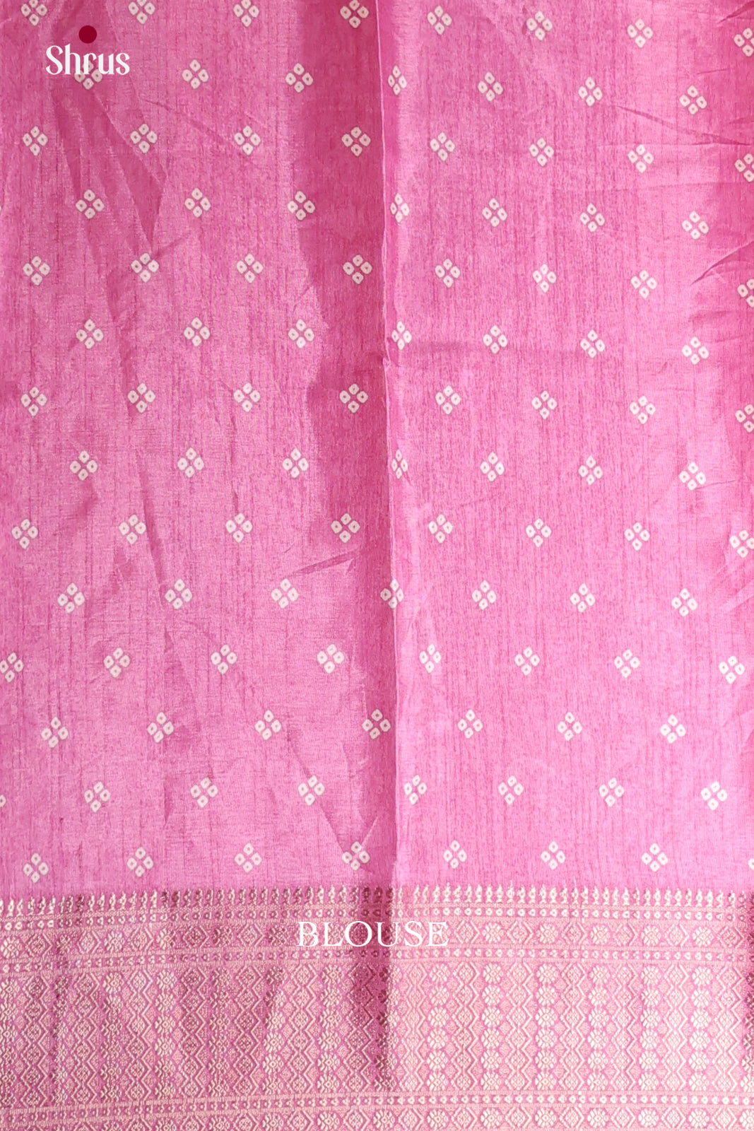Pink- Semi Crepe Saree - Shop on Shrus.com