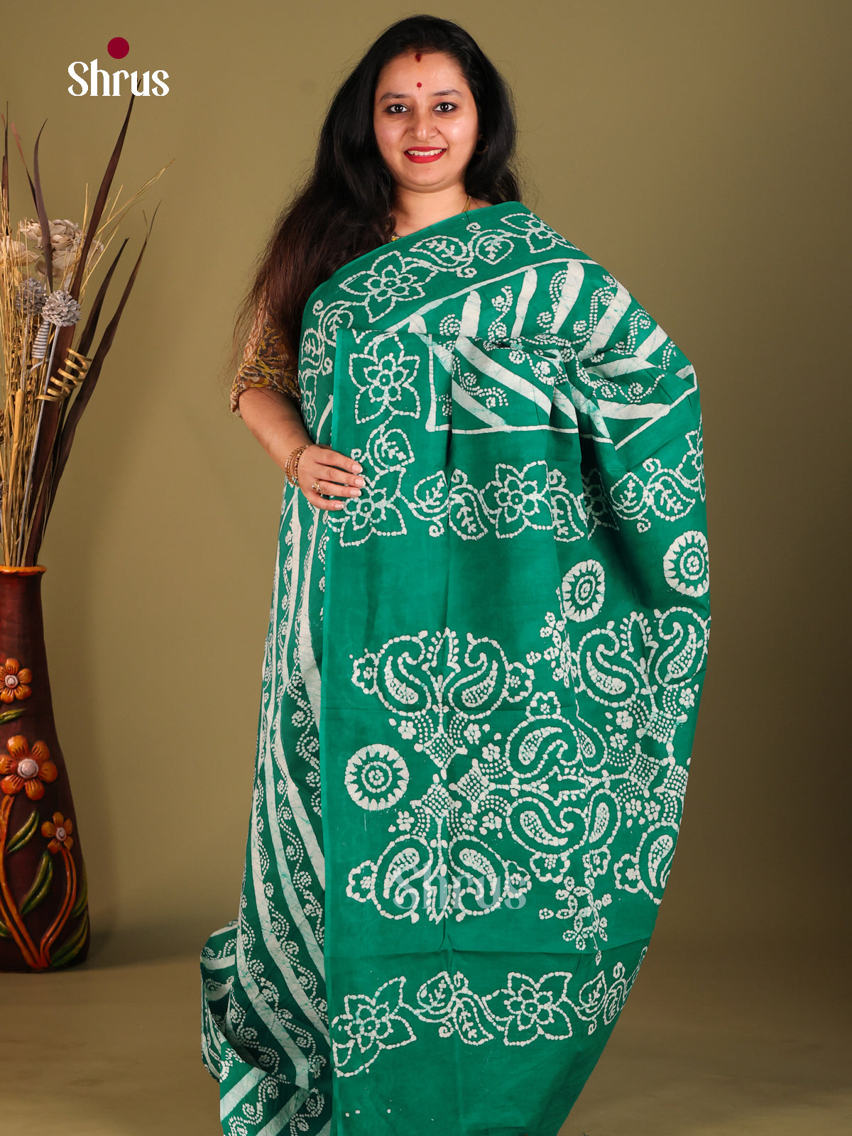 Green - Sungudi Cotton Saree