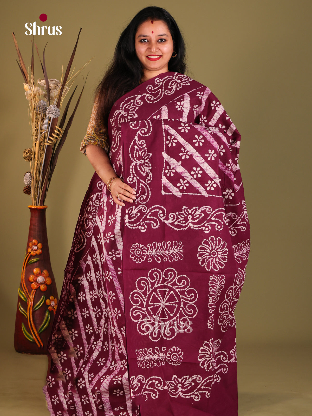 DHS11102 - Sungudi Cotton Saree - Shop on Shrus.com