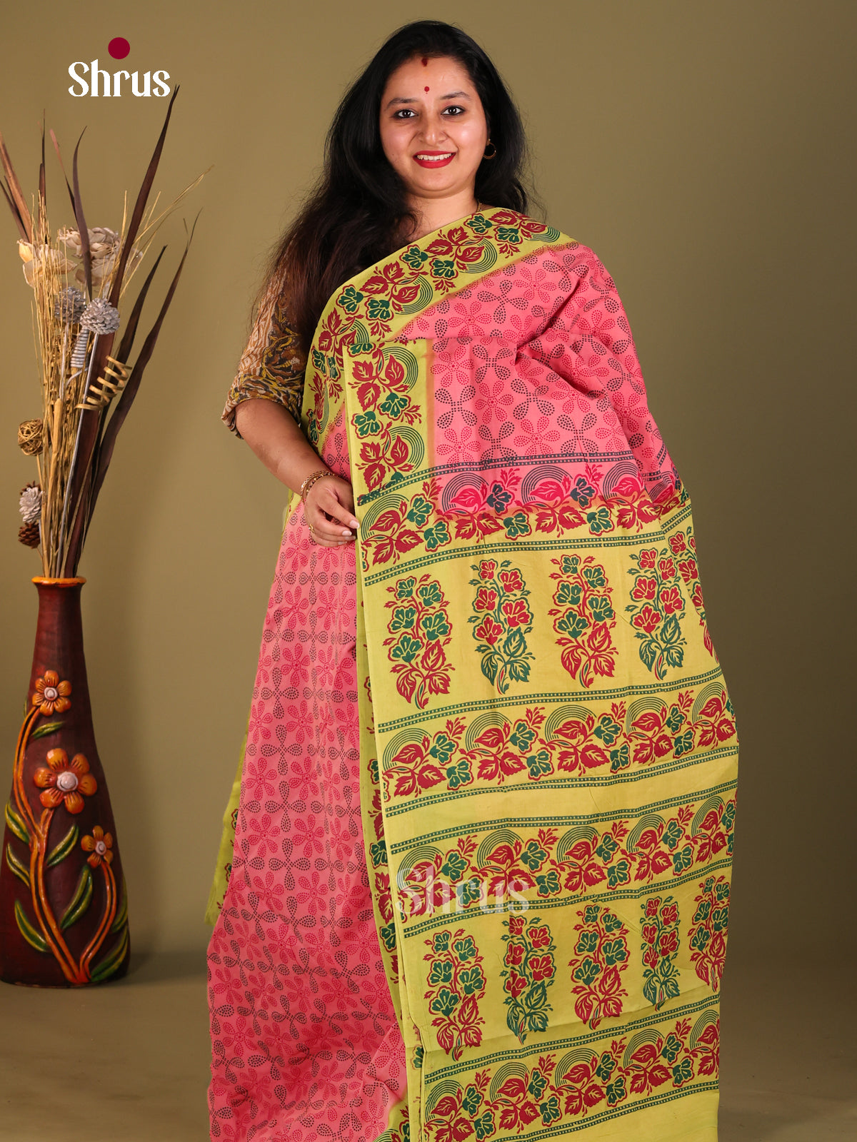 DHS11115 - Sungudi Cotton Saree - Shop on Shrus.com