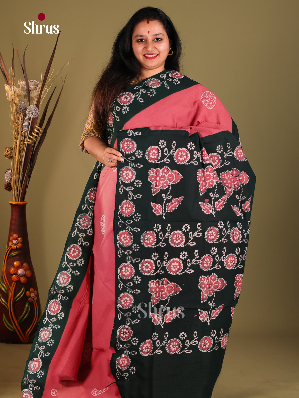 DHS11162 - Sungudi Cotton Saree - Shop on Shrus.com