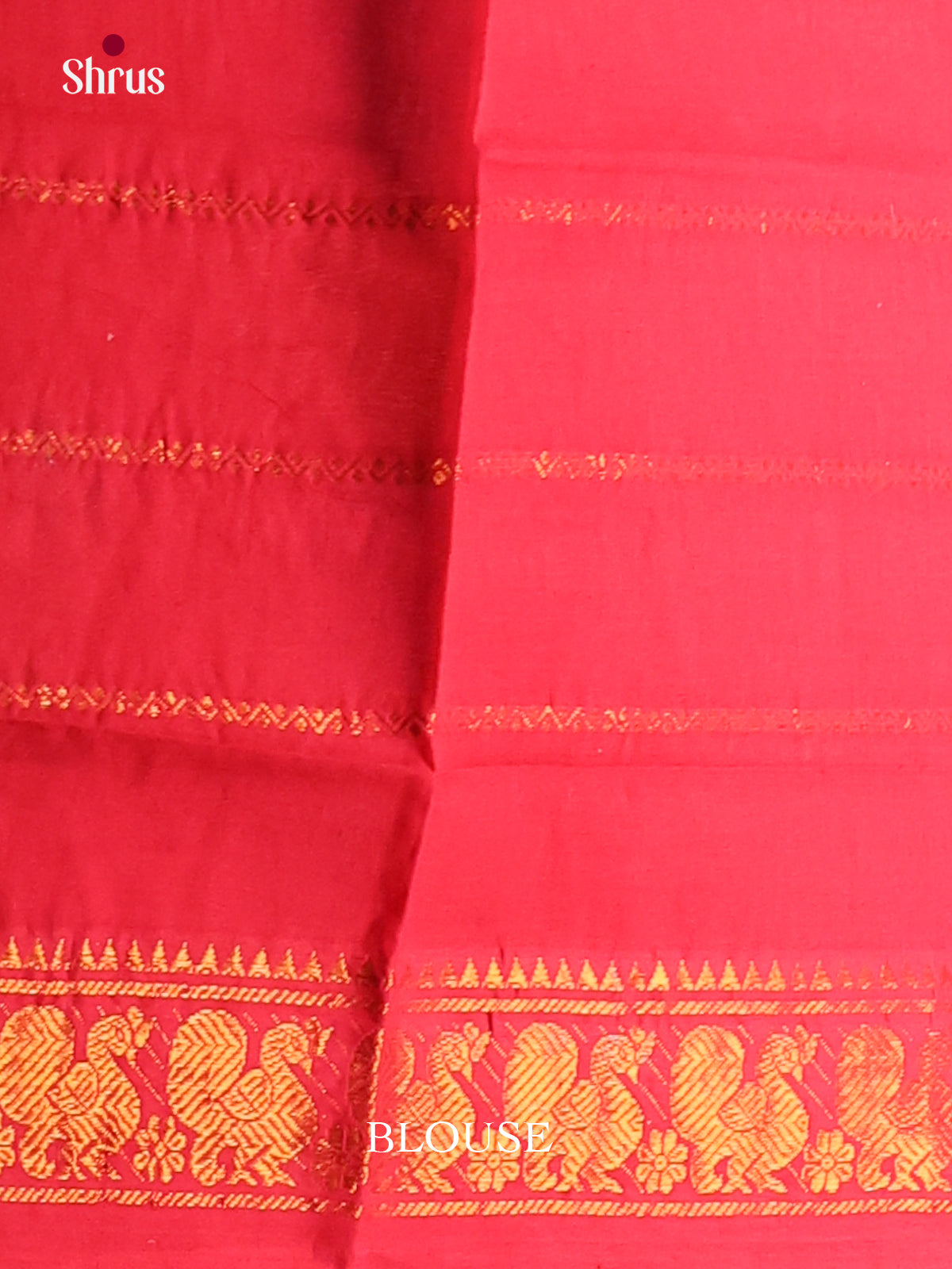 Blue & Red - Sungudi Cotton Saree