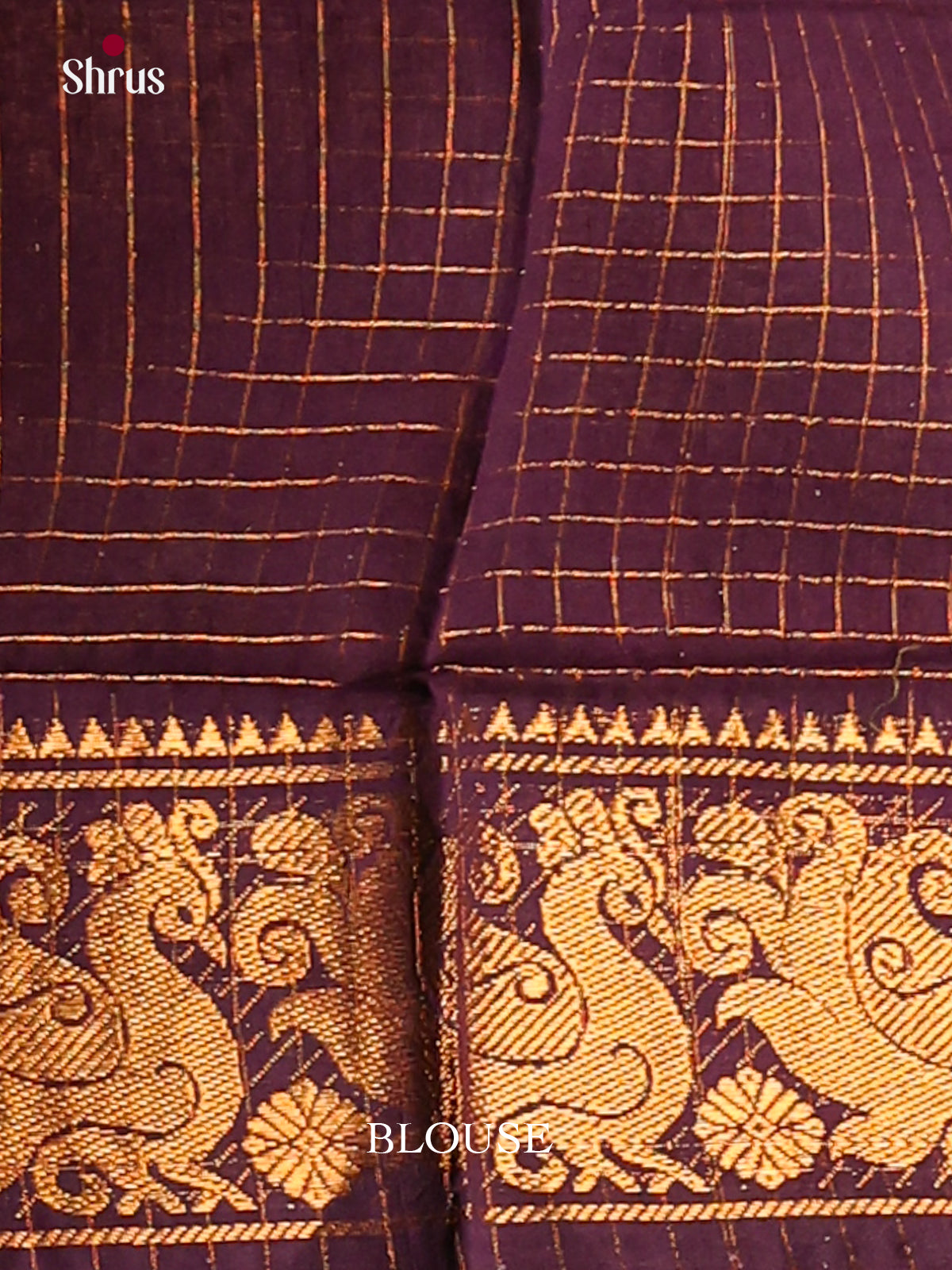 Majenta & Brown- Sungudi Cotton Saree - Shop on Shrus.com