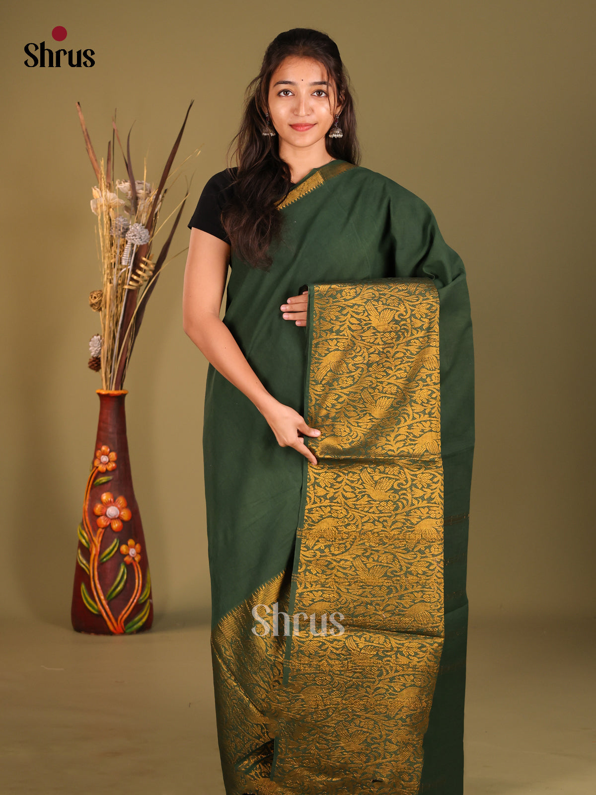 Green - Sungudi Cotton Saree