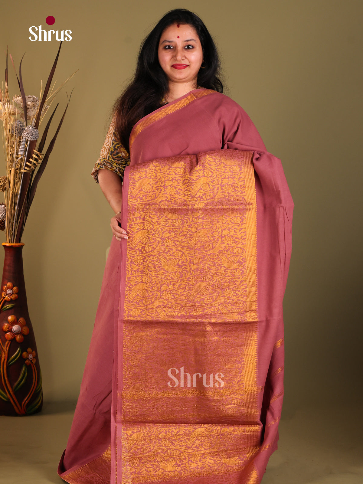 DHS11204 - Sungudi Cotton Saree - Shop on Shrus.com