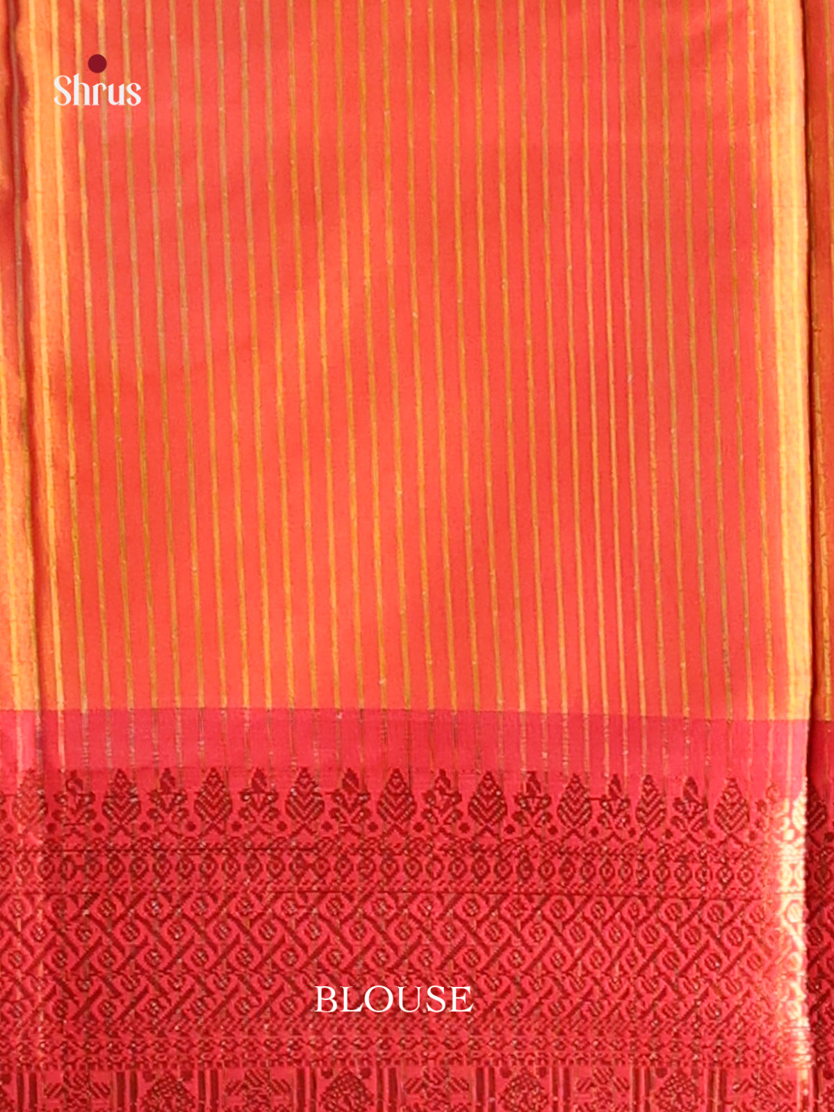 Green & Orange - Semi Pochampally Saree - Shop on Shrus.com