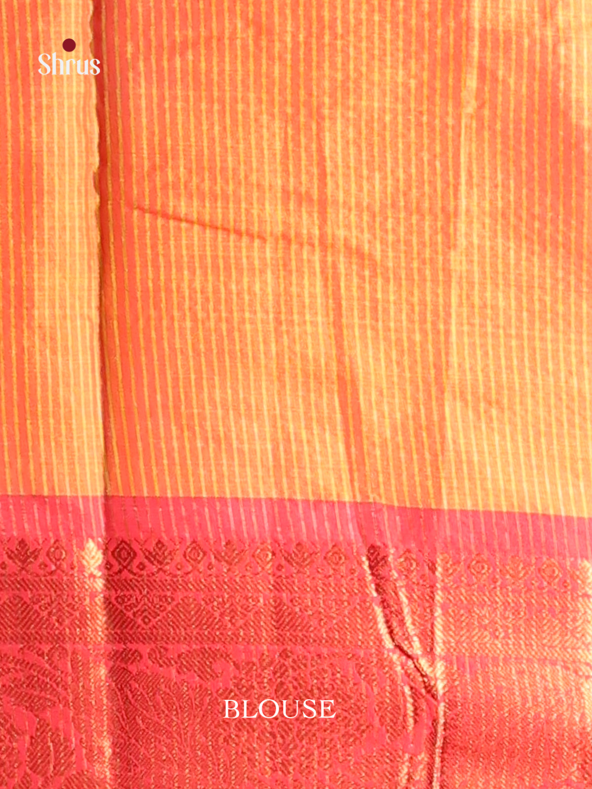 Pink & Orange - Semi Pochampally Saree - Shop on Shrus.com