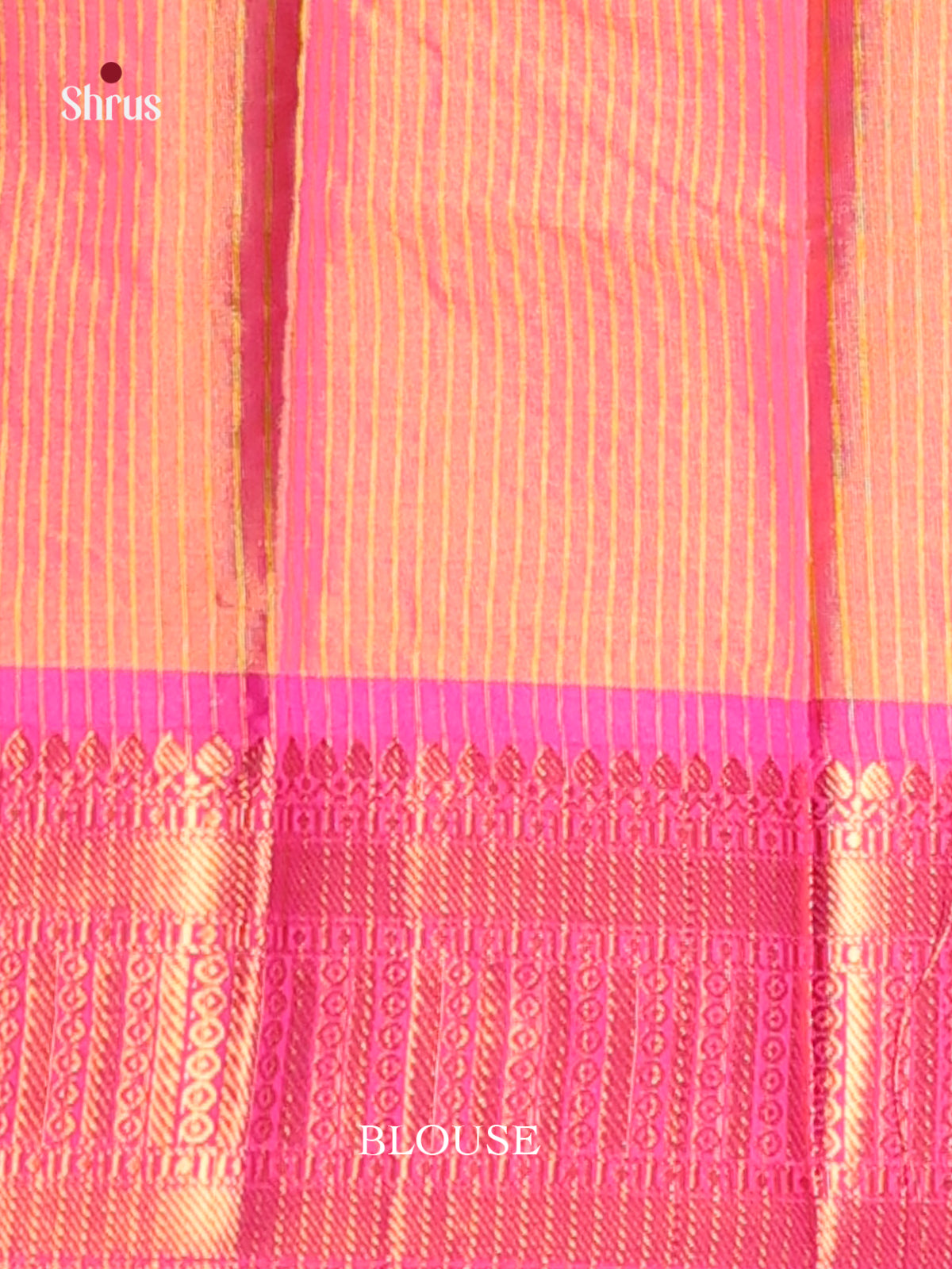 Yellow & Pink - Semi Pochampally Saree - Shop on Shrus.com