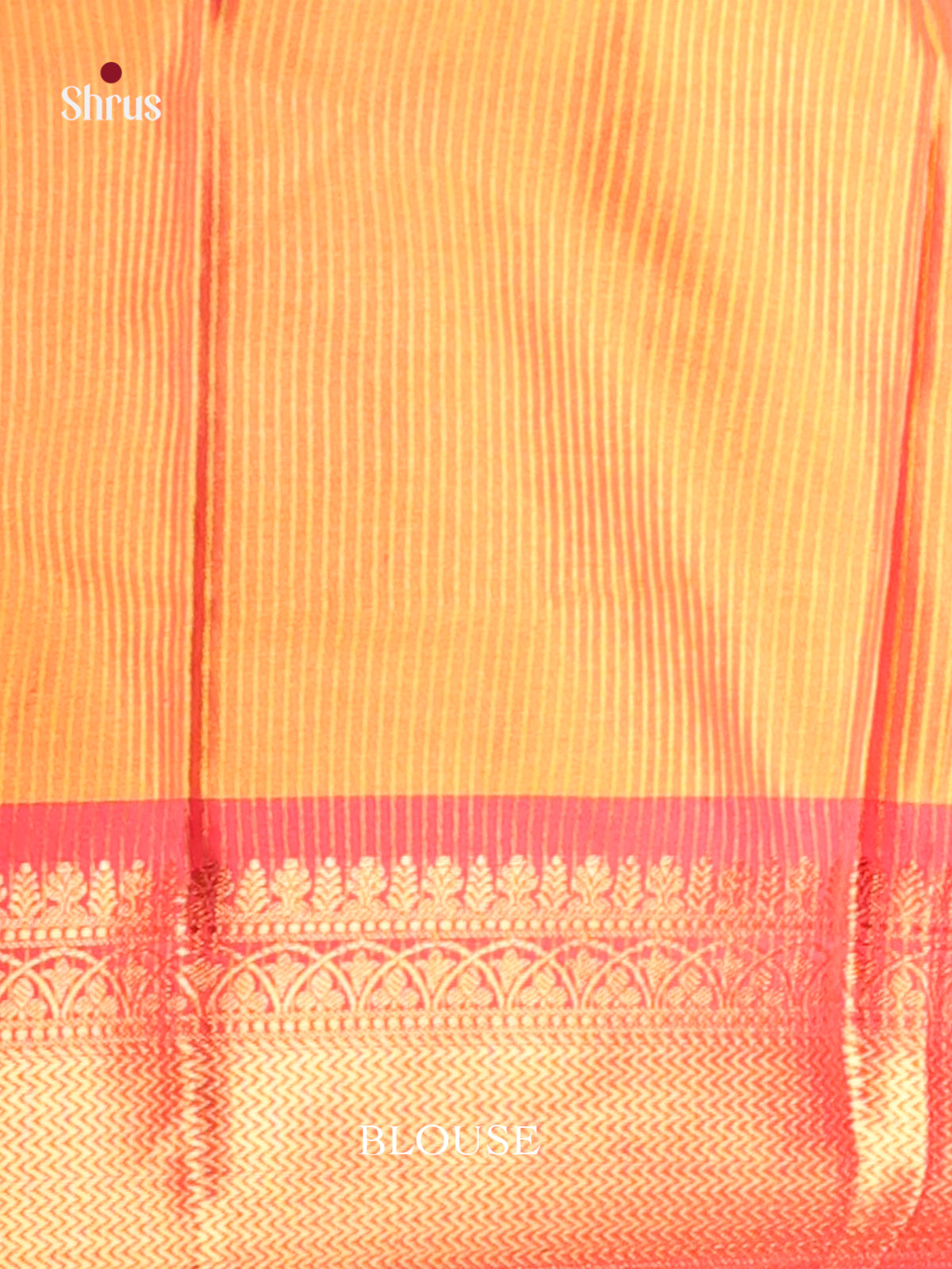 Yellow & Orange - Semi Pochampally Saree - Shop on Shrus.com
