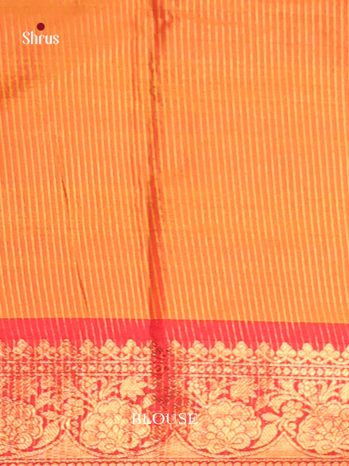 Light Green & Orange - Semi Pochampally Saree - Shop on Shrus.com