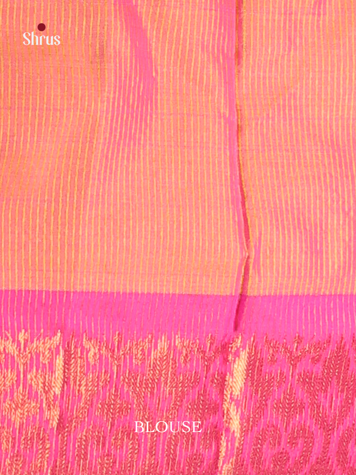 Yellow & Pink - Semi Pochampally Saree - Shop on Shrus.com