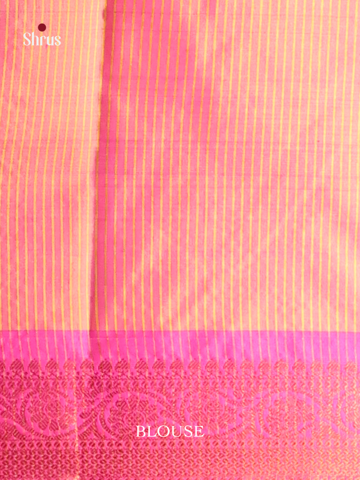 Orange & Pink - Semi Pochampally Saree - Shop on Shrus.com
