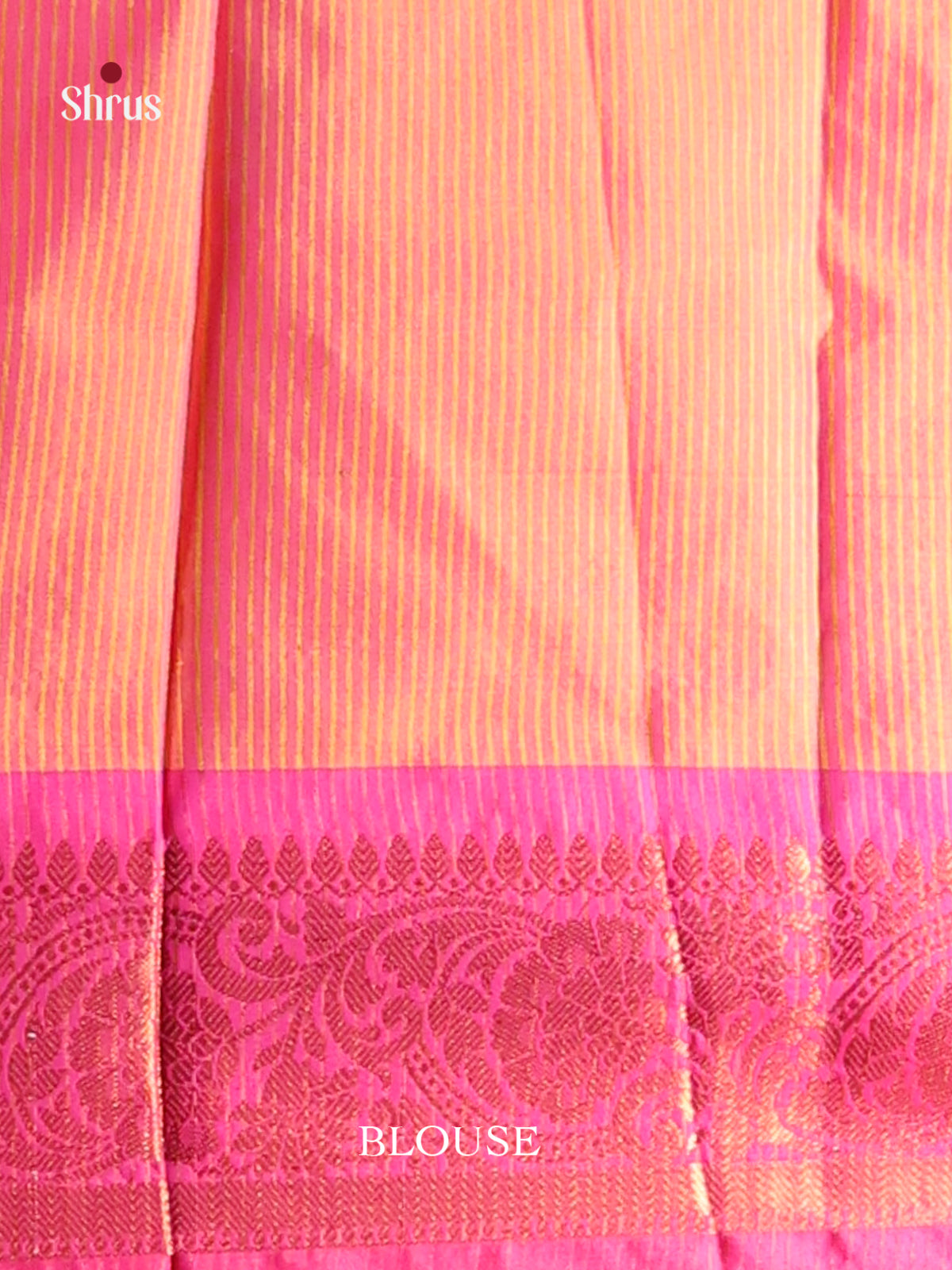 Orange & Pink - Semi Pochampally Saree - Shop on Shrus.com