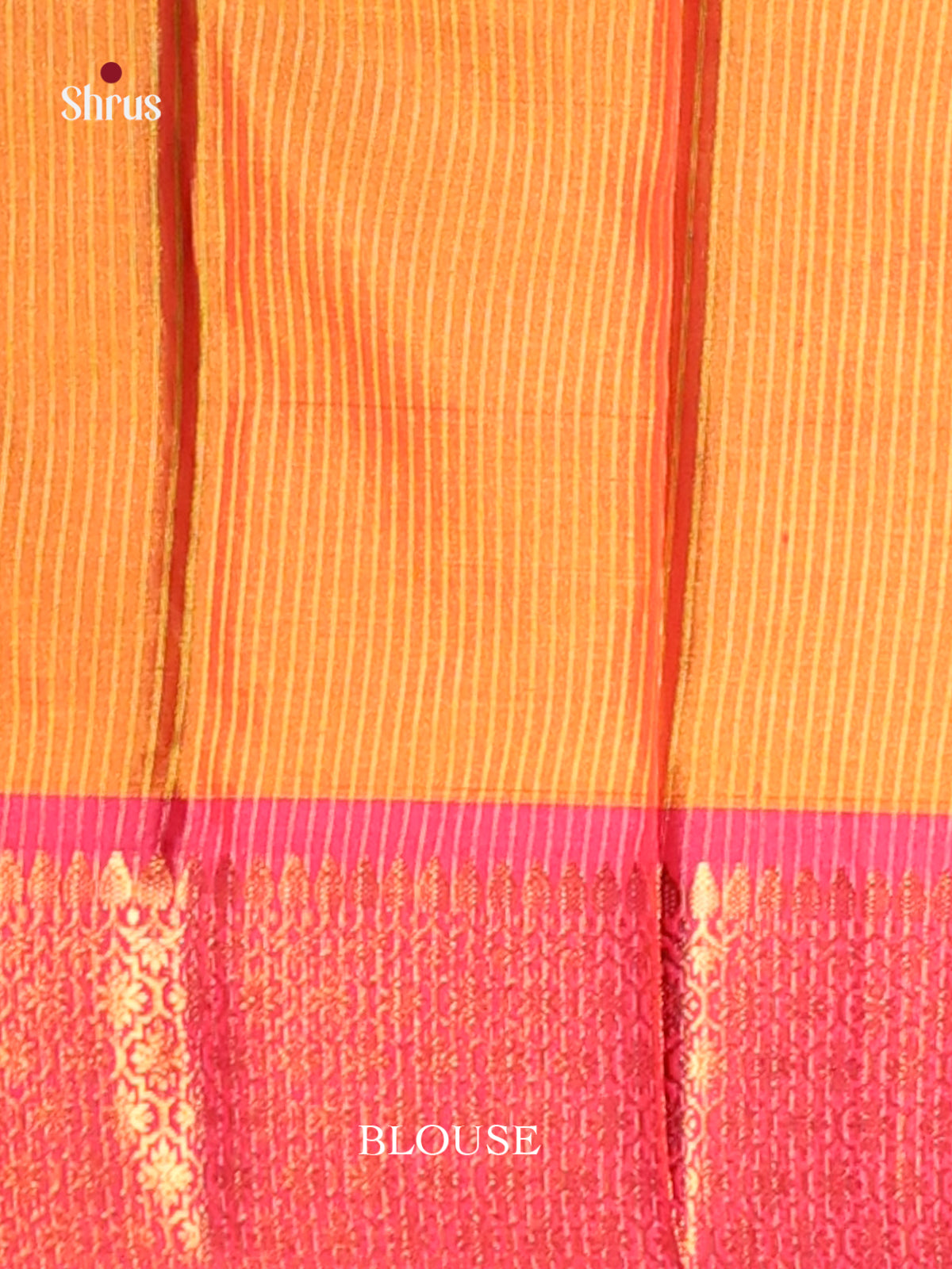 Orangish Pink & Pink - Semi Pochampally Saree - Shop on Shrus.com
