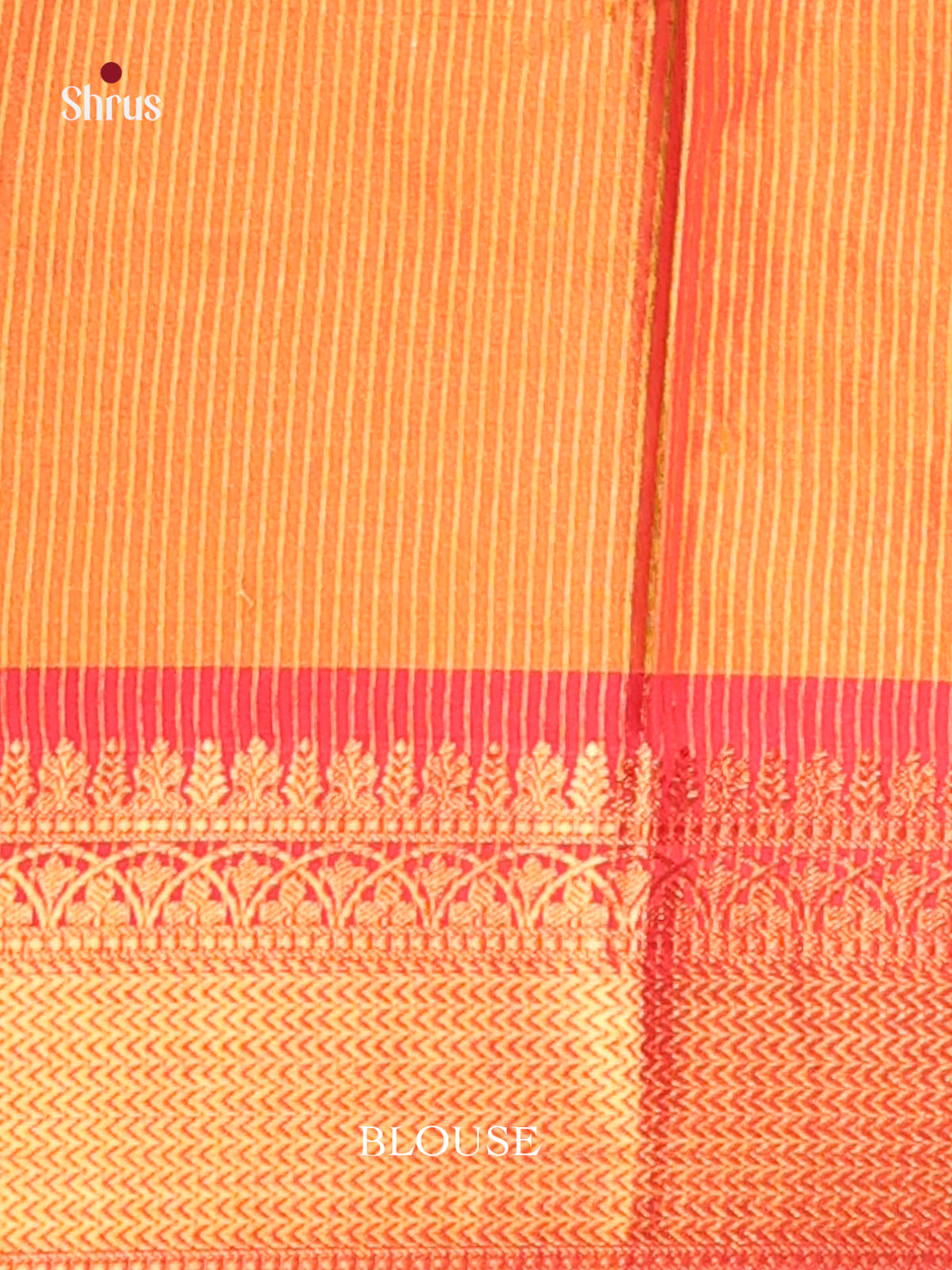 Yellow & Red - Semi Pochampally Saree - Shop on Shrus.com
