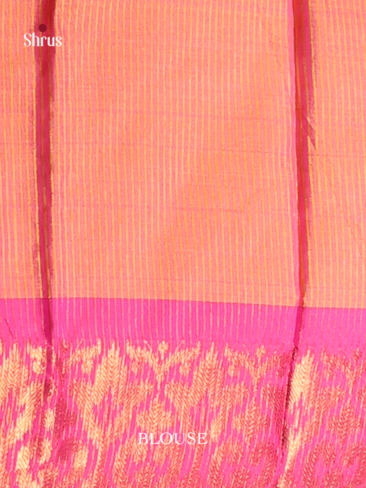 Yellow & Orange - Semi Pochampally Saree - Shop on Shrus.com