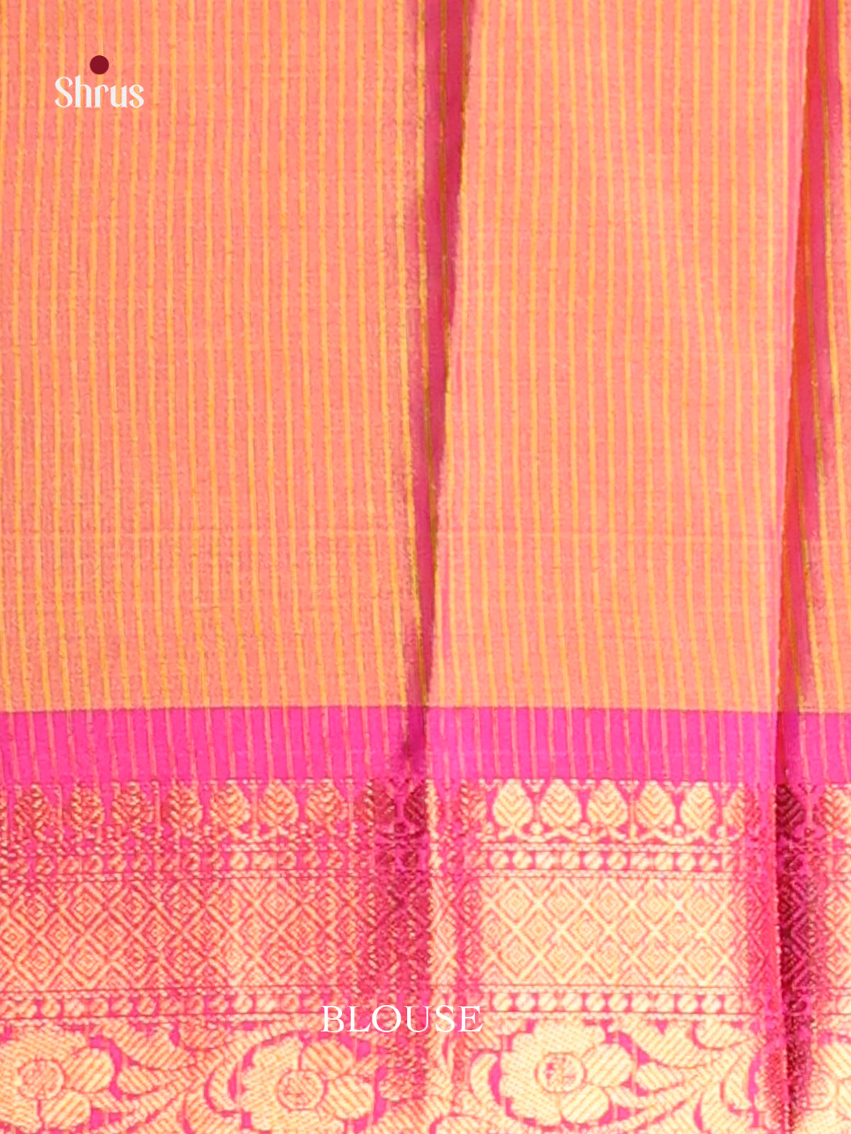Yellow & Pink- Semi Pochampally Saree - Shop on Shrus.com