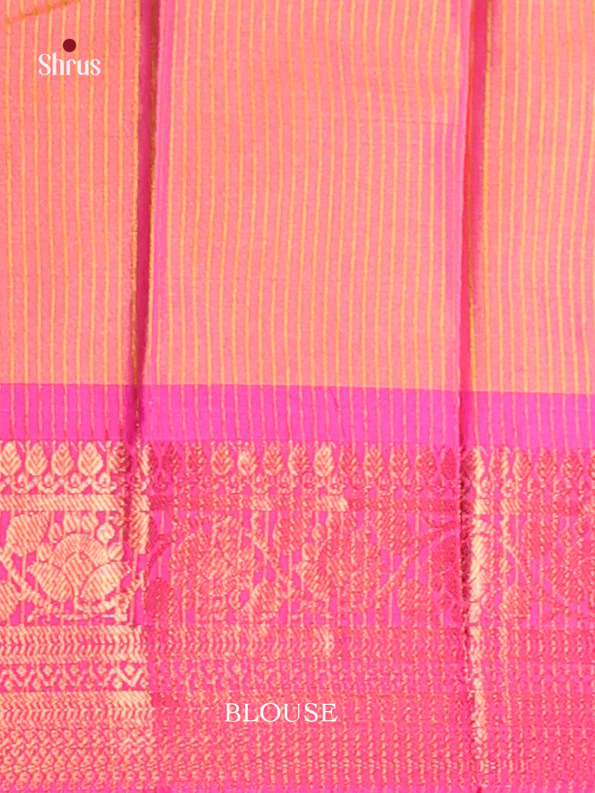 Yellow & Pink- Semi Pochampally Saree - Shop on Shrus.com