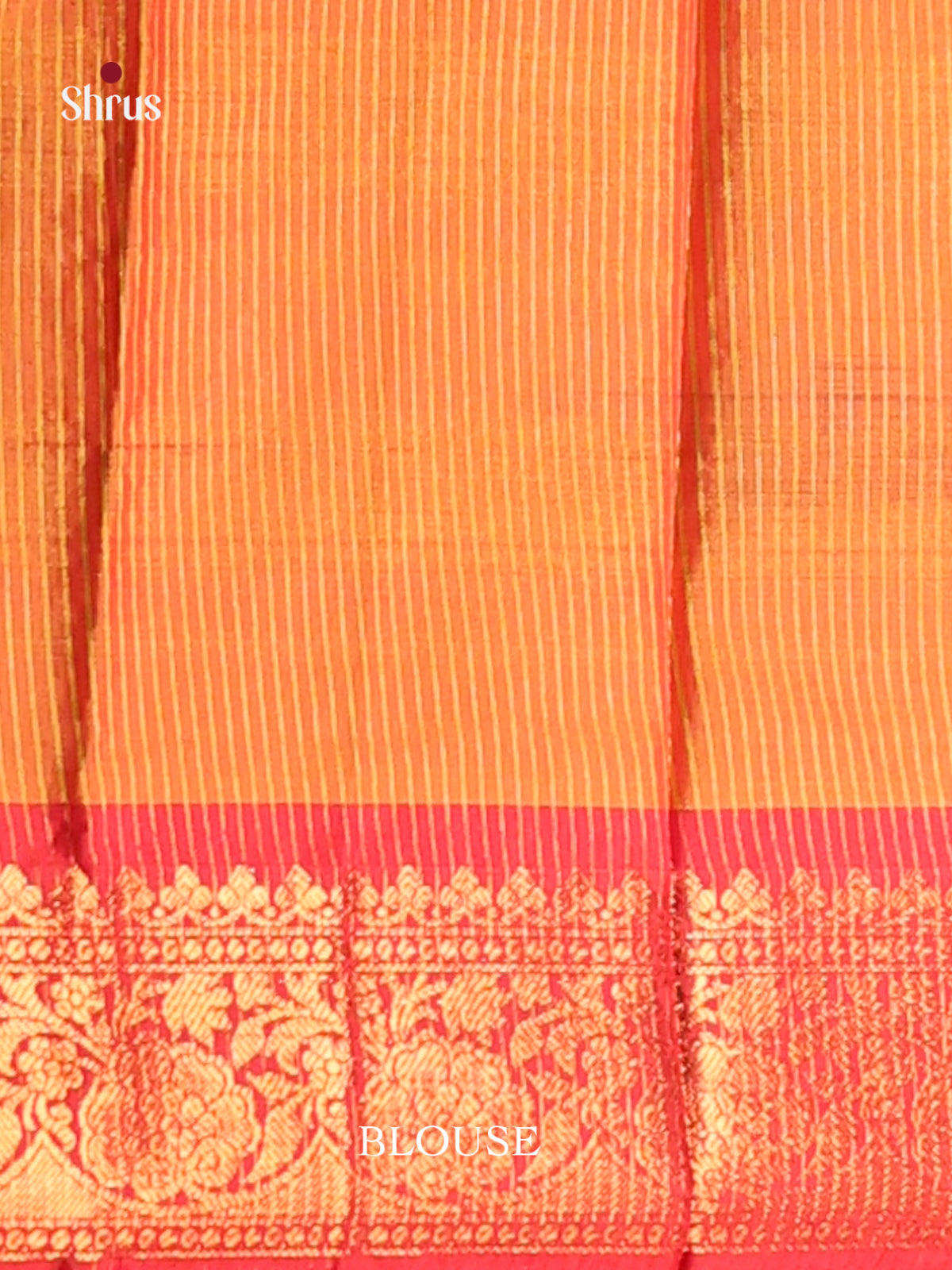Yellow & Red- Semi Pochampally Saree - Shop on Shrus.com