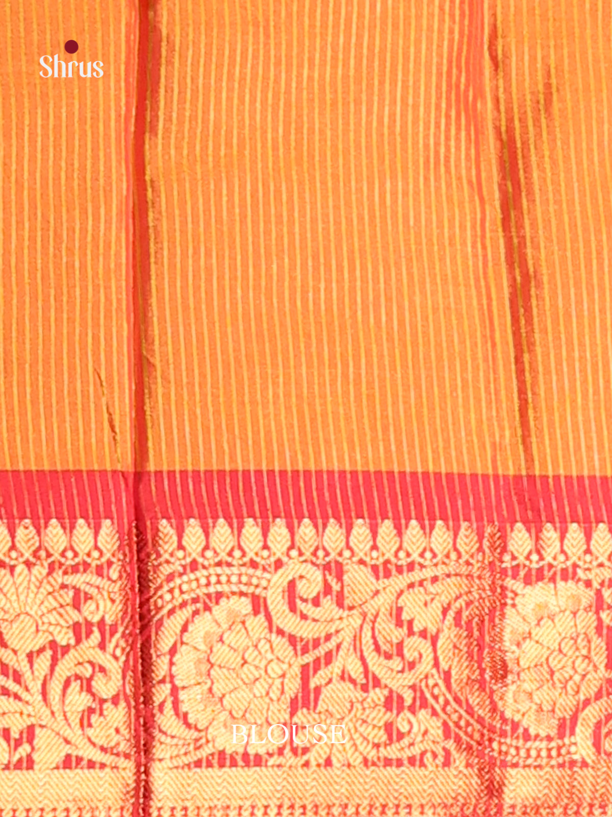 Yellow & Red - Semi Pochampally Saree - Shop on Shrus.com